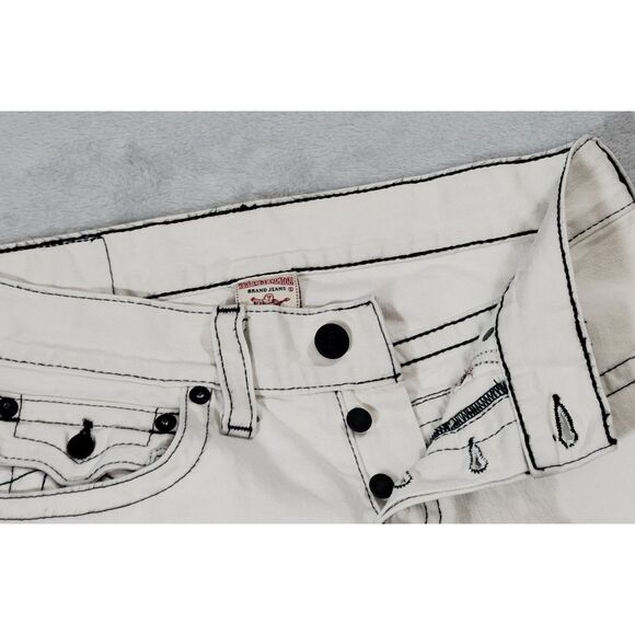 True Religion Slim Classic Button Fly Jeans Color Gravel Style M05E08UK Mens 30 - Picture 4 of 16